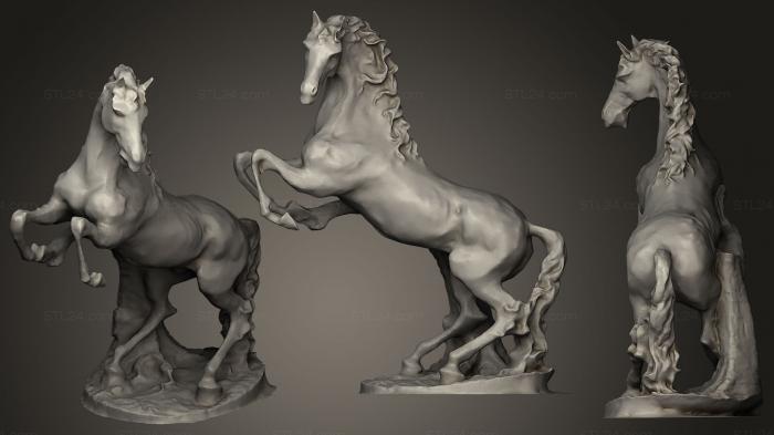 Статуэтки животных (Бронзовый конь, STKJ_0175) 3D модель для ЧПУ станка